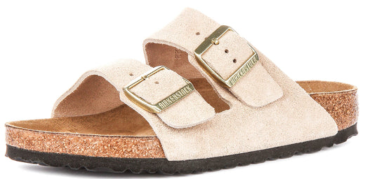 Birkenstock Arizona Sandalen | Zandkleurig Birko-Flor voor Vrouwen - Normale Pasvorm