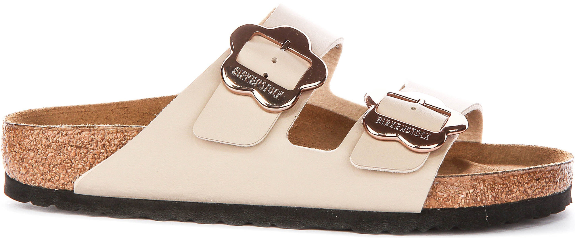 Birkenstock Arizona Sandalen | Zandkleurig Birko-Flor - Bloemenprint voor Kinderen - Normale Pasvorm
