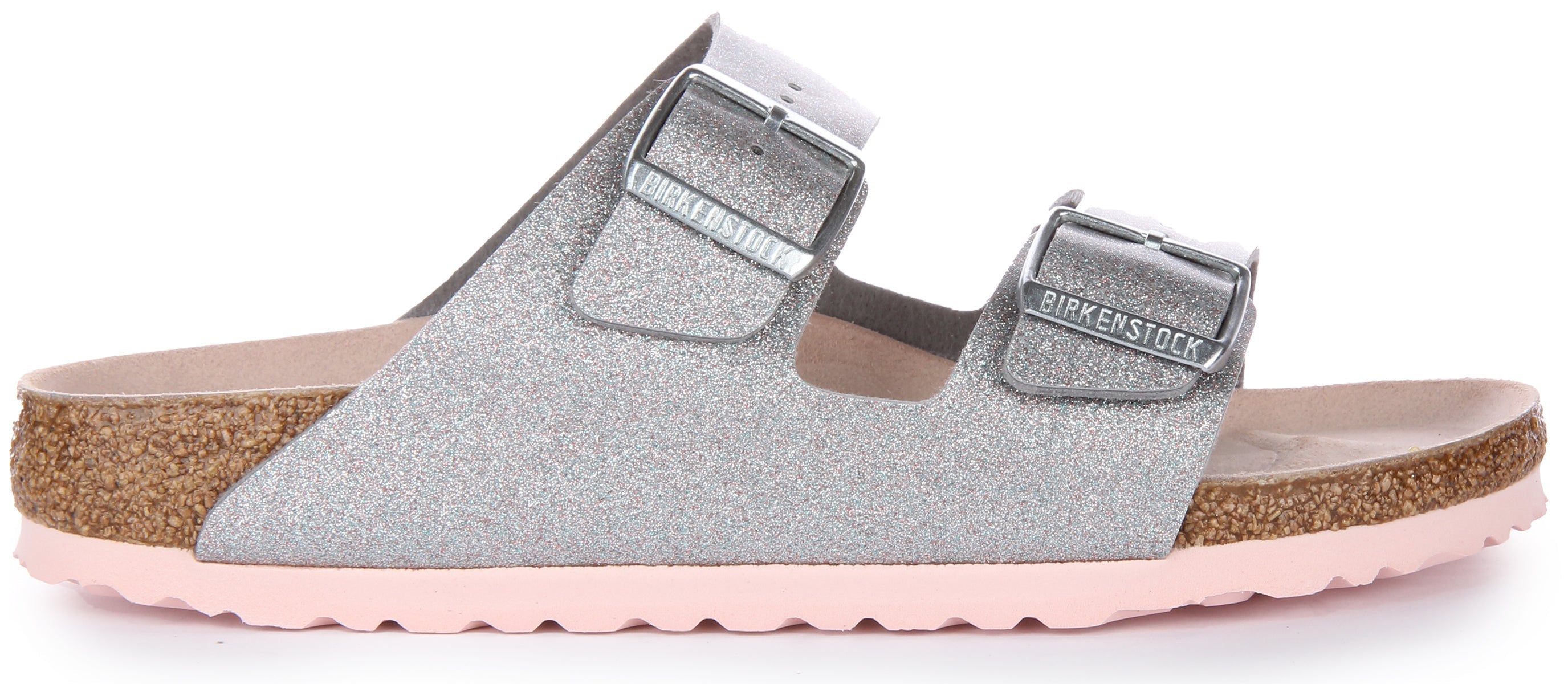 Birkenstock Arizona Sandaler | Silverfärgat Birko-Flor för kvinnor