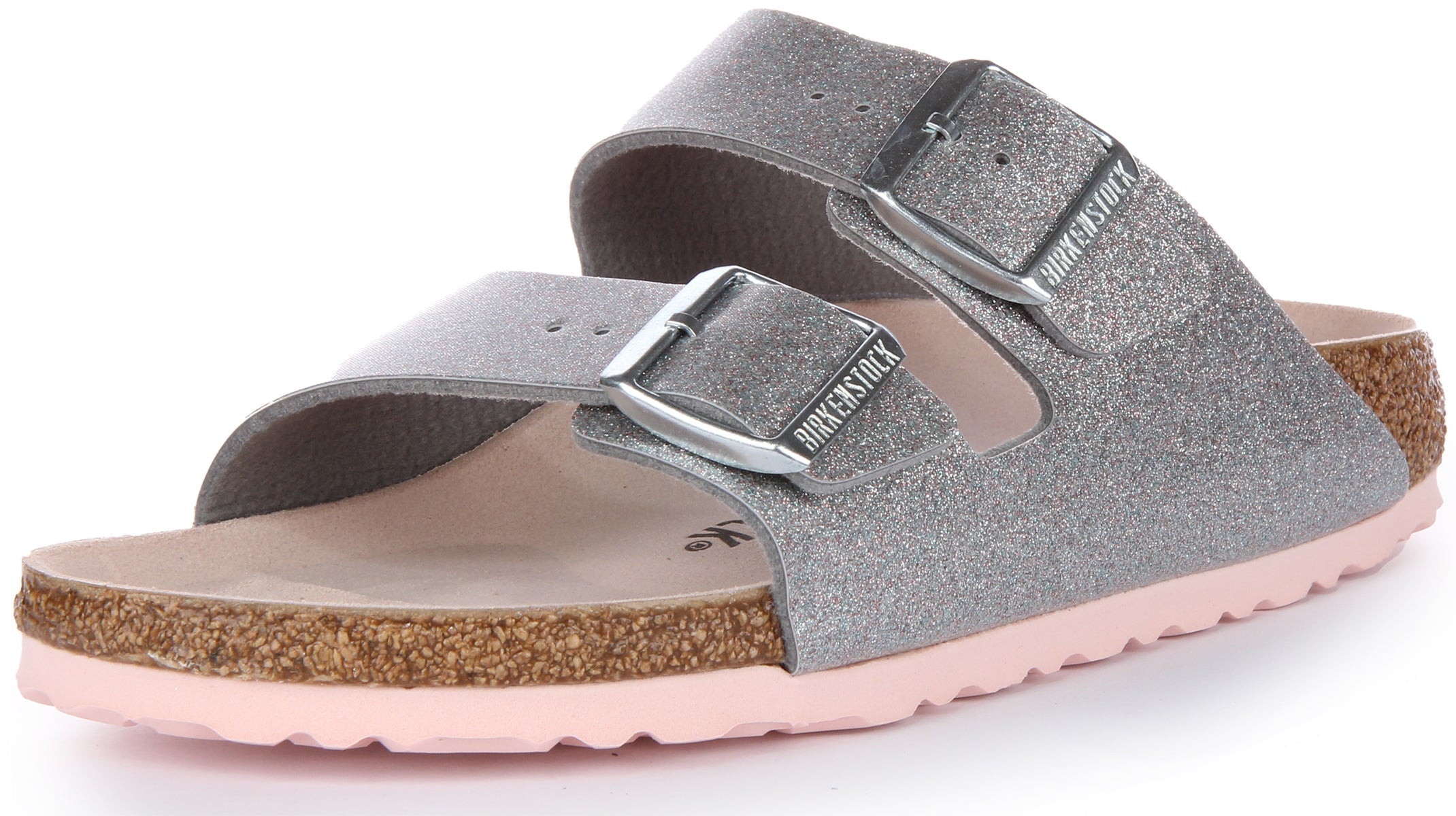Birkenstock Arizona Sandaler | Silverfärgat Birko-Flor för kvinnor