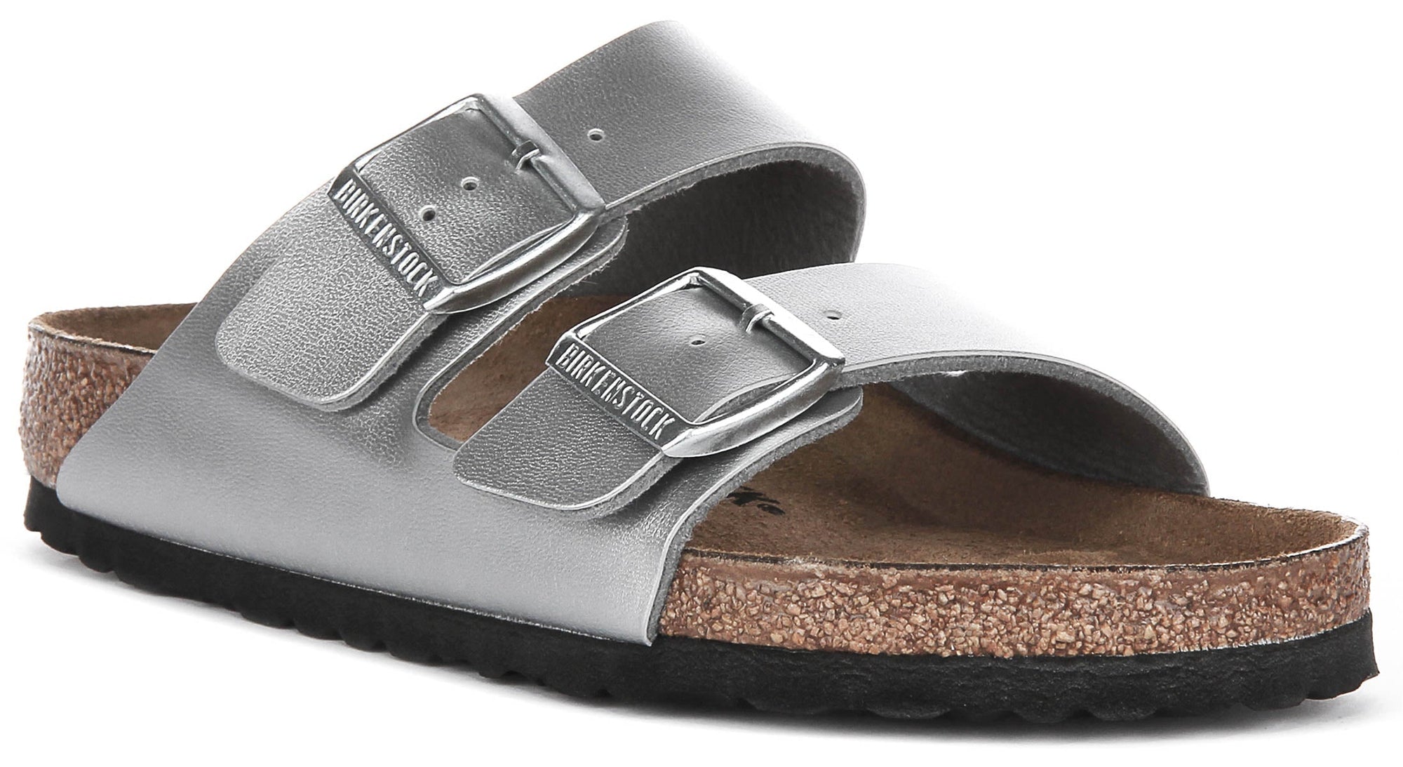 Birkenstock Arizona Sandalen | Zilver Birko-Flor voor Dames - Normale Pasvorm