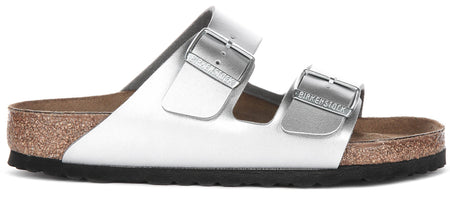 Birkenstock Arizona Sandalen | Zilver Birko-Flor voor Dames - Normale Pasvorm