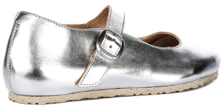 Birkenstock Tracy Schoenen | Zilver signature Birkenstock bovenmateriaal voor Heren en Dames