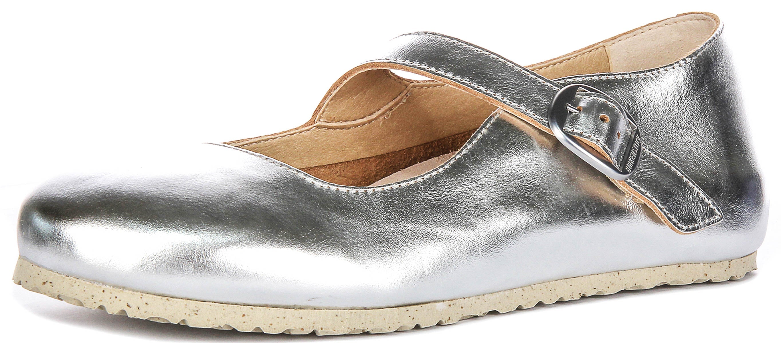 Birkenstock Tracy Schoenen | Zilver signature Birkenstock bovenmateriaal voor Heren en Dames