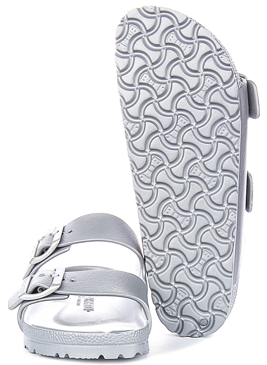 Sandalias Birkenstock Arizona | EVA plateado para hombres y mujeres - Ajuste estrecho