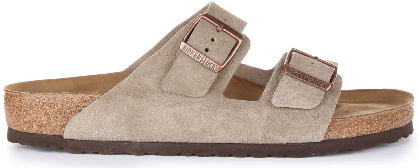 Birkenstock Arizona Sandalen | Taupe suède leer voor heren en dames