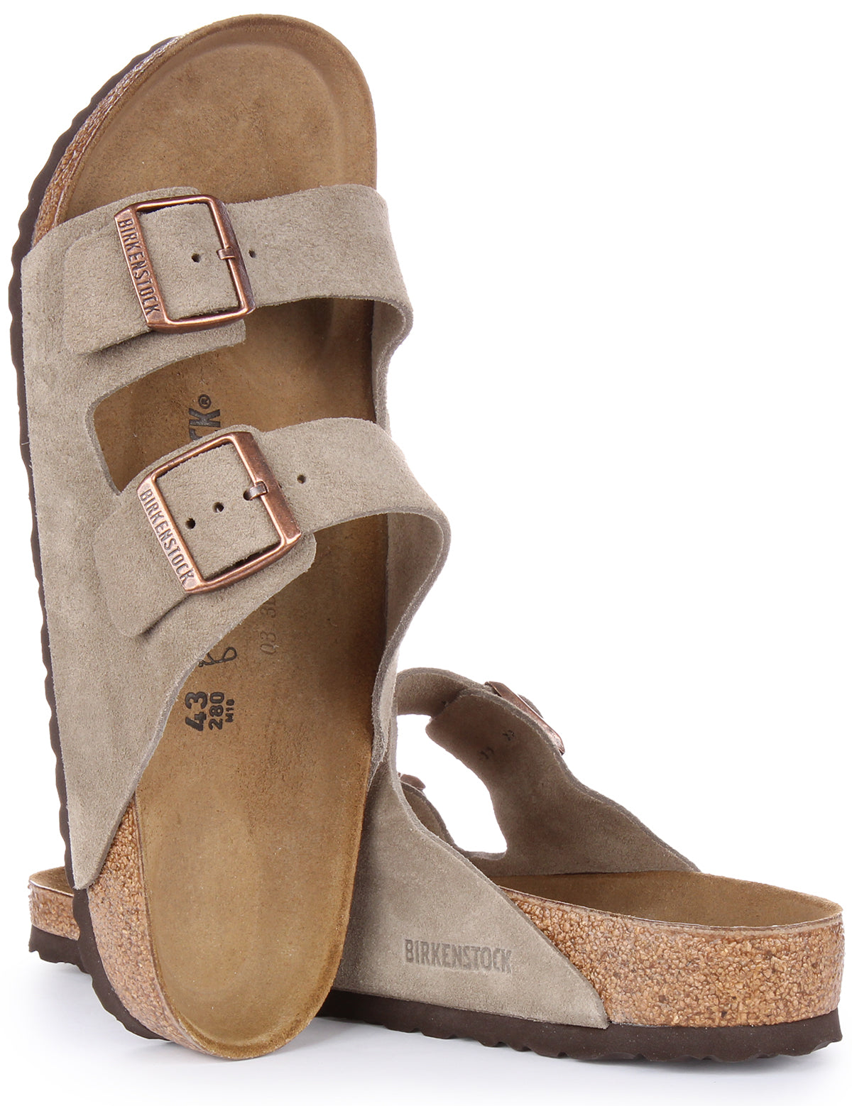 Birkenstock Arizona Sandalen | Taupe suède leer voor heren en dames