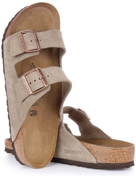 Birkenstock Arizona Sandalen | Taupe suède leer voor heren en dames