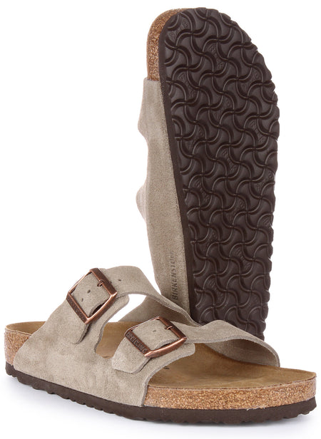 Birkenstock Arizona Sandalen | Taupe suède leer voor heren en dames