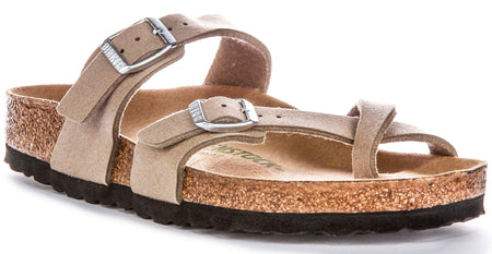 Birkenstock Mayari Sandaler | Taupe Birko-Flor - Veganskt vänlig för män och kvinnor