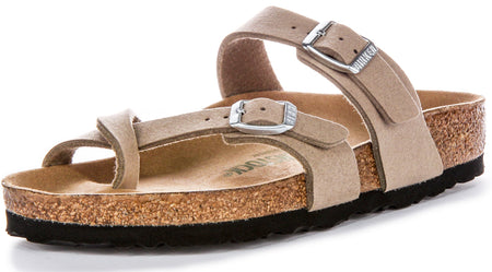 Birkenstock Mayari Sandaler | Taupe Birko-Flor - Veganskt vänlig för män och kvinnor