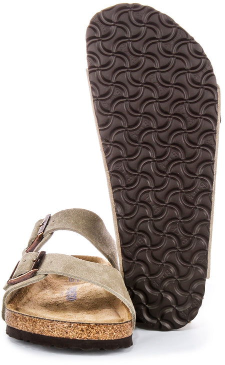 Sandalias Birkenstock Arizona | Cuero de ante taupe - Plantilla suave para hombres y mujeres