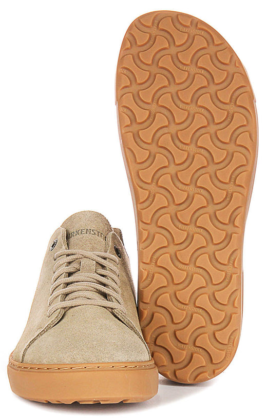 Baskets basses Birkenstock Bend | Cuir suédé taupe pour hommes et femmes
