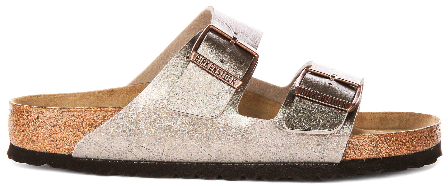 Birkenstock Arizona Sandalen | Taupe Birko-Flor voor Dames - Normale Pasvorm