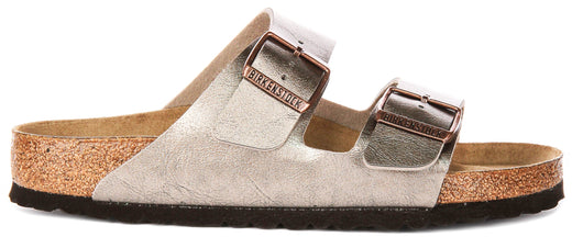 Birkenstock Arizona Sandalen | Taupe Birko-Flor voor Dames - Normale Pasvorm
