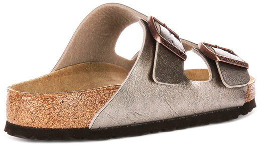 Birkenstock Arizona Sandalen | Taupe Birko-Flor voor Dames - Normale Pasvorm