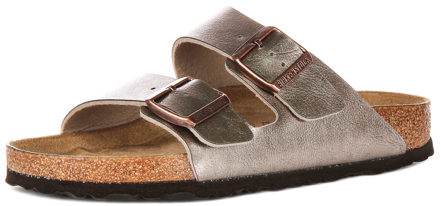 Birkenstock Arizona Sandalen | Taupe Birko-Flor voor Dames - Normale Pasvorm
