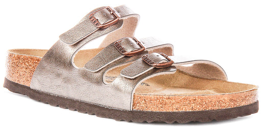 Birkenstock Florida Sandalen | Taupe Birko-Flor voor Vrouwen - Normale Pasvorm
