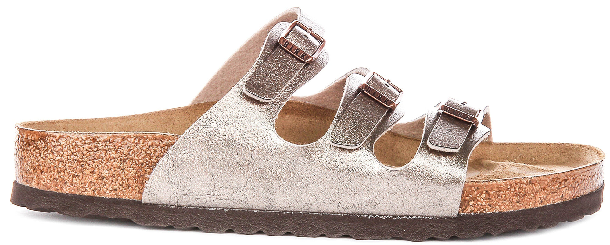 Birkenstock Florida Sandaler | Taupe Birko-Flor för kvinnor - Normal passform