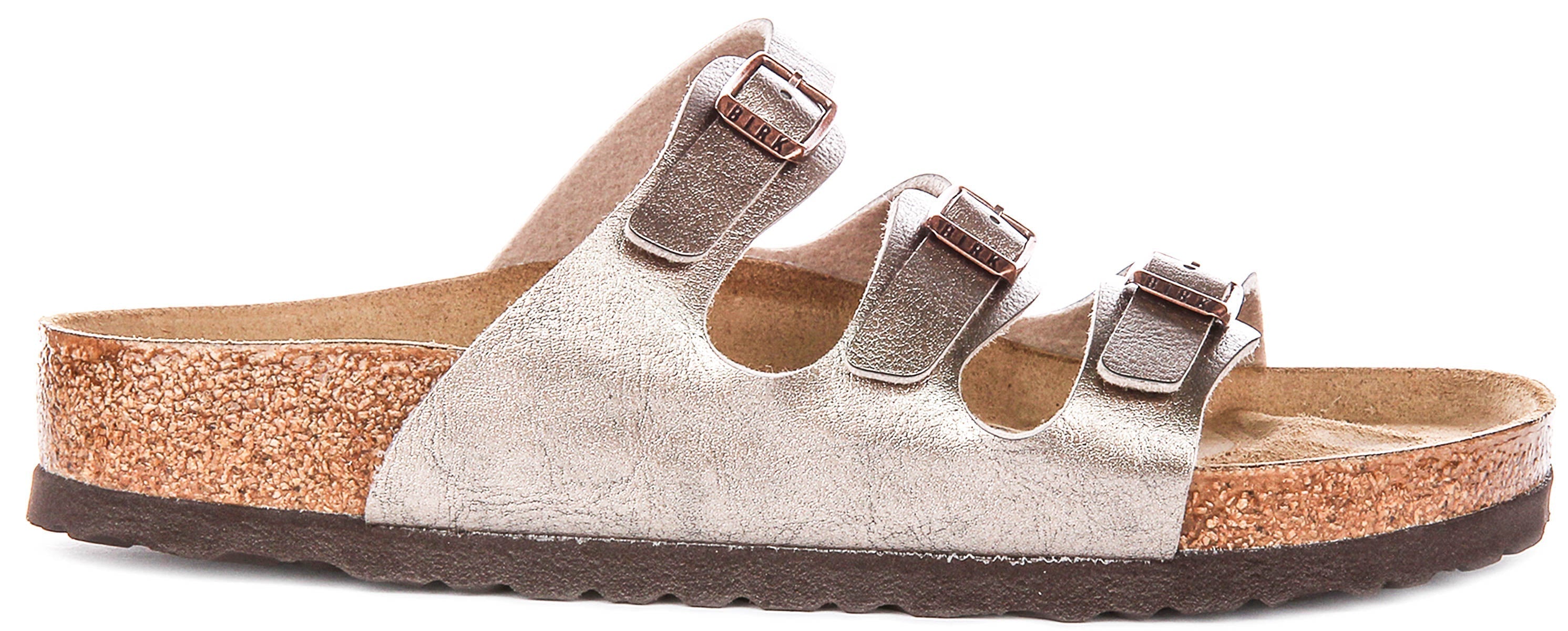 Birkenstock Florida Sandaler | Taupe Birko-Flor för kvinnor - Normal passform