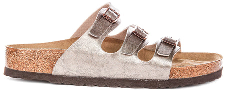 Birkenstock Florida Sandaler | Taupe Birko-Flor för kvinnor - Normal passform