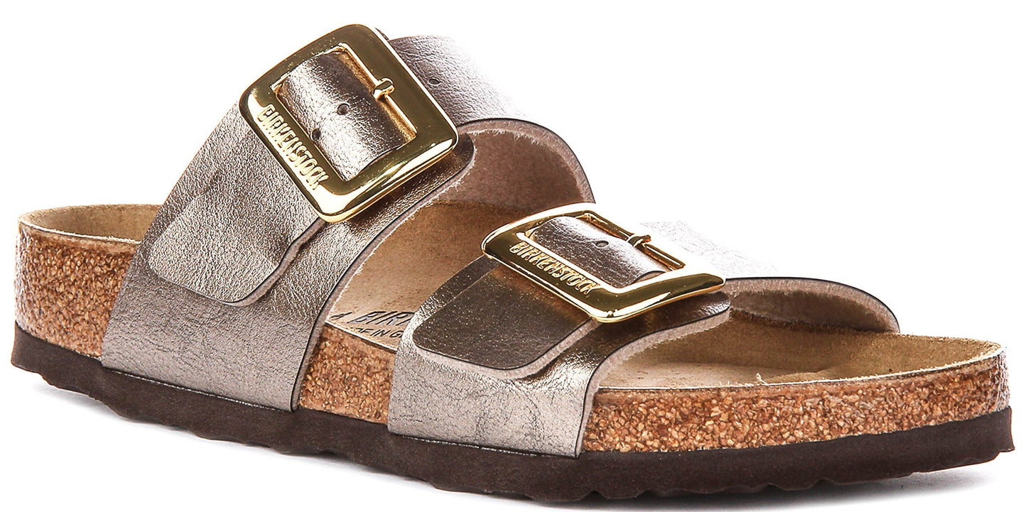 Zuecos acolchados Birkenstock Sydney | Cuero de ante topo para mujeres - Ajuste regular