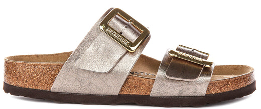 Zuecos acolchados Birkenstock Sydney | Cuero de ante topo para mujeres - Ajuste regular