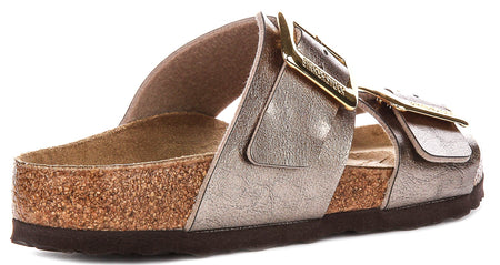 Birkenstock Sydney Comfort Klompen | Taupe suède leer voor Vrouwen - Normale Pasvorm