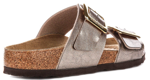 Zuecos acolchados Birkenstock Sydney | Cuero de ante topo para mujeres - Ajuste regular