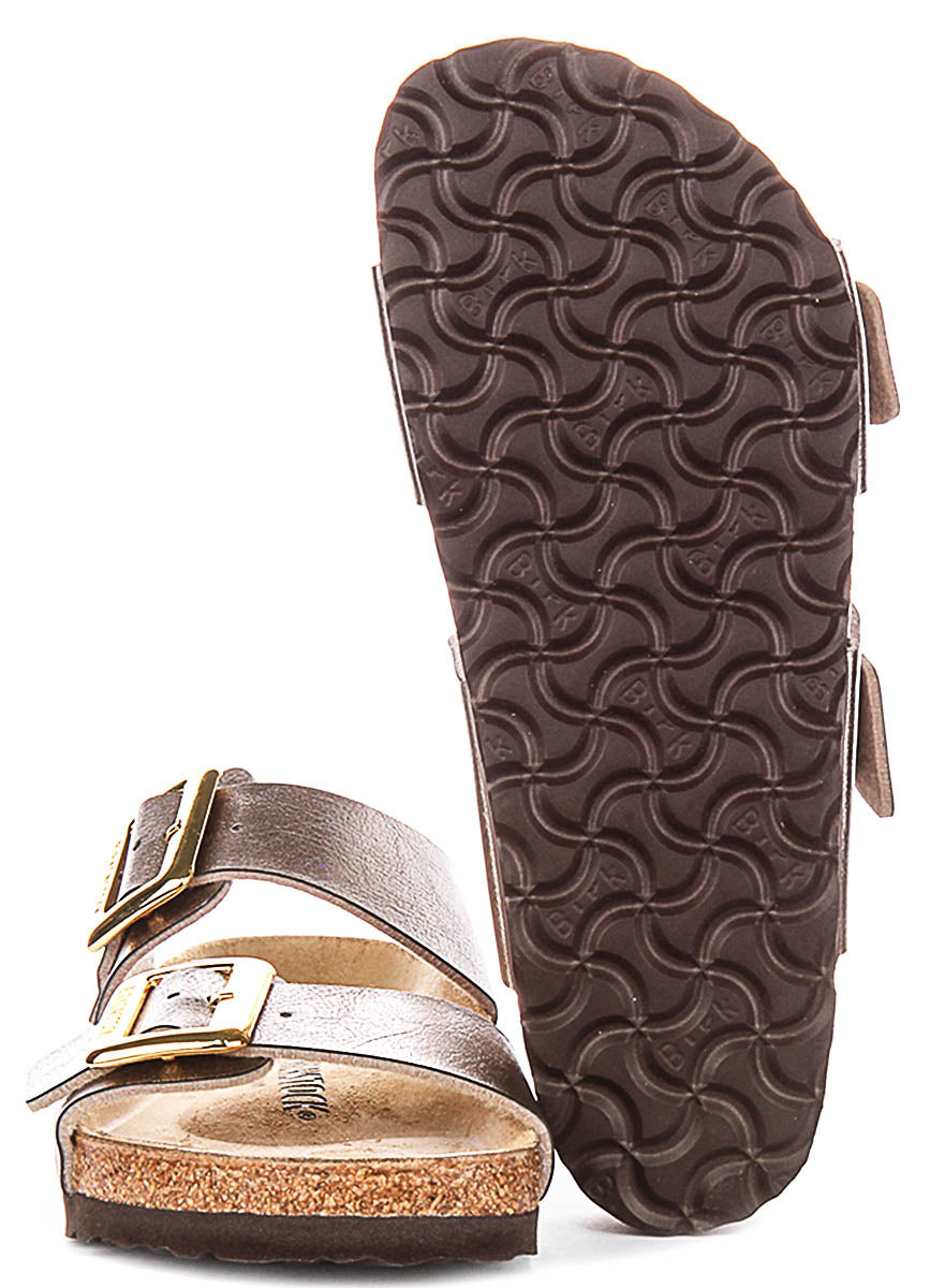 Zuecos acolchados Birkenstock Sydney | Cuero de ante topo para mujeres - Ajuste regular