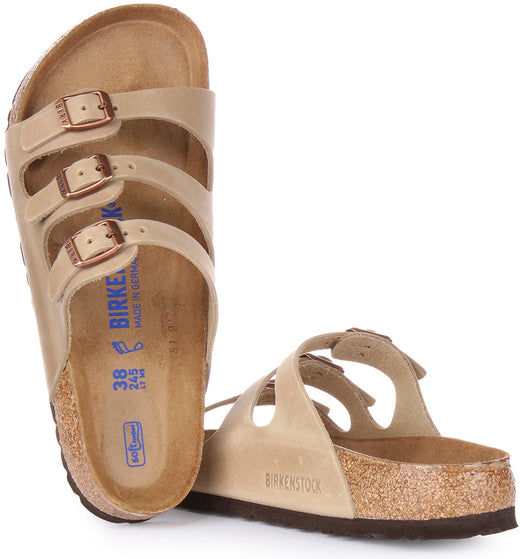 Birkenstock Florida Sandaler | Tobakfärgat äkta läder för män och kvinnor