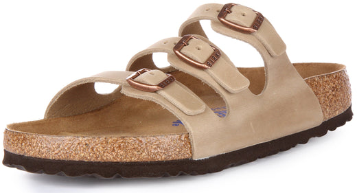 Birkenstock Florida Sandaler | Tobakfärgat äkta läder för män och kvinnor