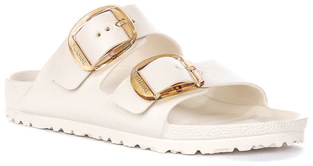 Sandalias Birkenstock Arizona | EVA blanco - Hebilla grande para hombres y mujeres - Ajuste estrecho