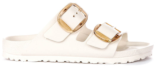 Sandalias Birkenstock Arizona | EVA blanco - Hebilla grande para hombres y mujeres - Ajuste estrecho