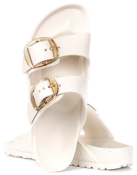 Sandalias Birkenstock Arizona | EVA blanco - Hebilla grande para hombres y mujeres - Ajuste estrecho