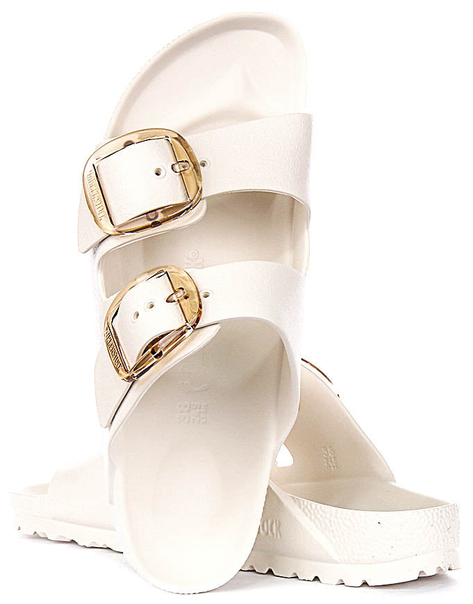 Sandalias Birkenstock Arizona | EVA blanco - Hebilla grande para hombres y mujeres - Ajuste estrecho