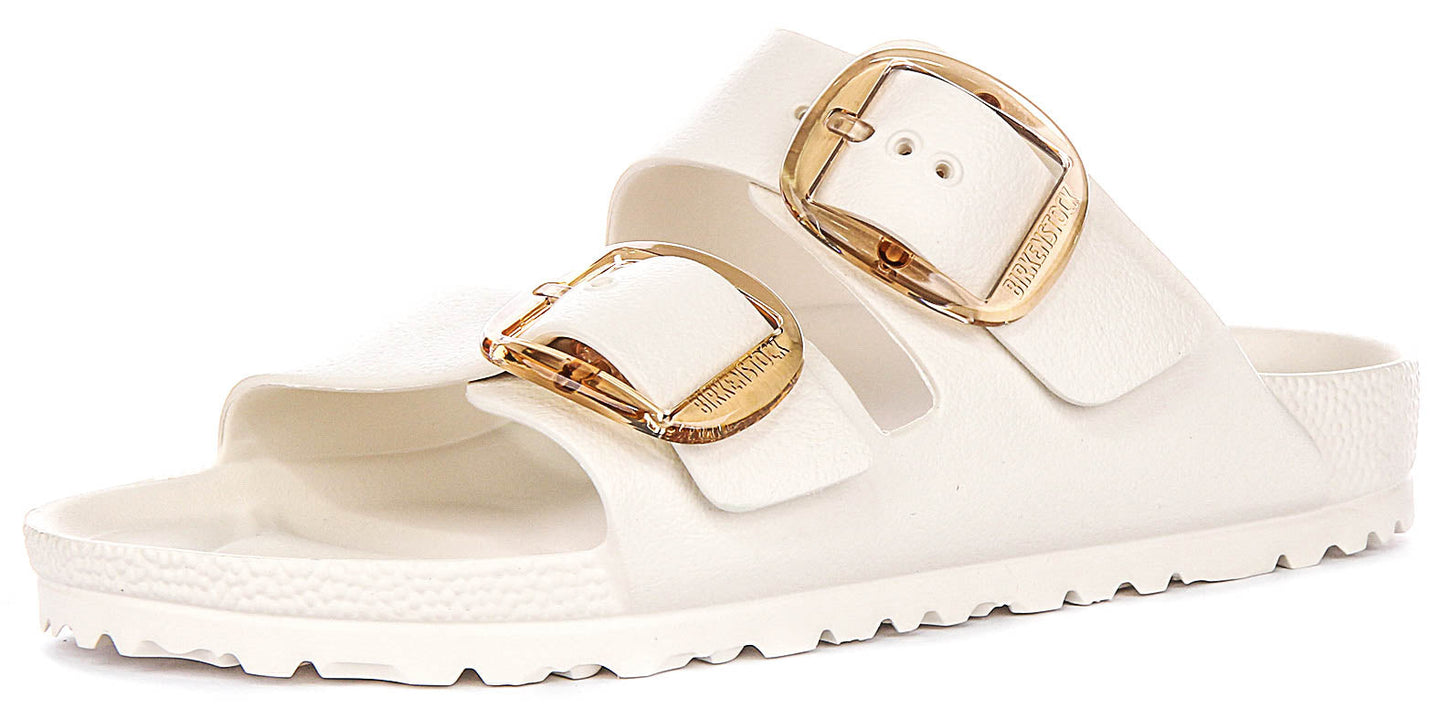 Sandalias Birkenstock Arizona | EVA blanco - Hebilla grande para hombres y mujeres - Ajuste estrecho