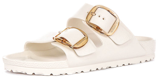 Sandalias Birkenstock Arizona | EVA blanco - Hebilla grande para hombres y mujeres - Ajuste estrecho