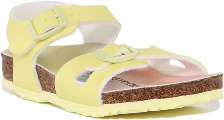 Birkenstock Rio Sandaler | Rosa Birko-Flor - Metallisk finish för barn