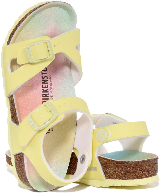 Birkenstock Rio Sandaler | Rosa Birko-Flor - Metallisk finish för barn