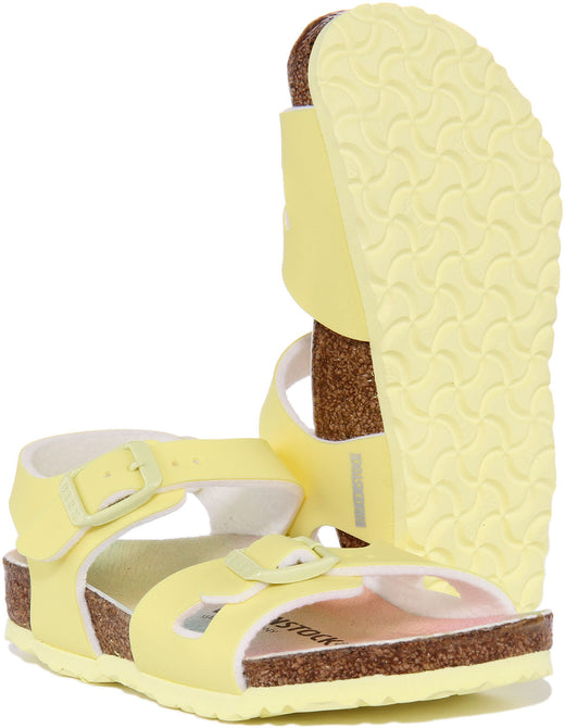 Birkenstock Rio Sandaler | Rosa Birko-Flor - Metallisk finish för barn
